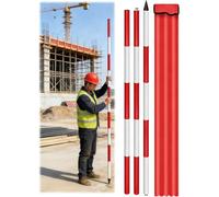Survey Measuring Rod Aluminum Range Pole for Construction & Engineering(Thick,118.11 inch/300 cm)