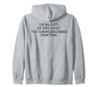 Survey Opinion Poll Monkey Descent Stupidity Of Humanity Zip Hoodie
