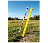 Survey Pole, Aluminium Measuring Rod, Detachable Centering Rod for Engineering Surveying and Construction, Union-Type, 5.0m/16.4ft Length