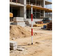 Survey Pole Set for Total Station Measurement, Telescopic Prism Rod with Storage Bag for Accurate Railway and Dam Surveys