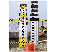 Survey Rod 16-Foot Aluminum Grade Rod - Survey Pole,With Bubble Level, Double-Sided Scale Telescopic Leveling Rod