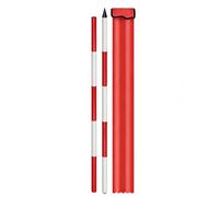Survey Rod, Thick Aluminum Alloy Marking Pole, Detachable Measuring Staff for Engineering Survey, Road Construction, Land Mapping, Durable and Lightweight