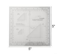 Surveying map scale and protractor with coordinate ruler for construction engineering, supporting MGRS and USNG coordinate systems, for land and sea navigation