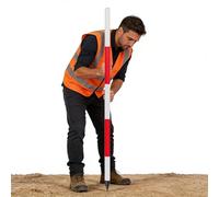 Surveying Pole 28mm Diameter for Land Surveying and Mapping, Professional Leveling Rod W/Pointed Feet for Tunnel Construction Highways, River Depth Measuring Rod(9.8ft/3m)