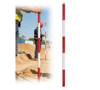 Surveying Rod - Segmented Threaded Aluminum Marking Pole, Thickened Alloy Ranging Rod, Detachable for Engineering Survey & Road Construction (Middle Section)