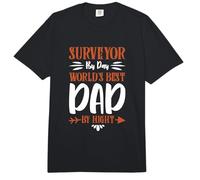 Surveyor by Day World´s Best dad by Night Comfort Colors Adult Heavyweight T-Shirt