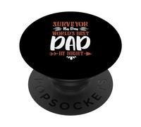 Surveyor by day world´s best dad by night PopSockets Adhesive PopGrip
