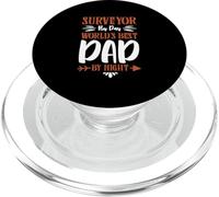 Surveyor by day world´s best dad by night PopSockets PopGrip for MagSafe