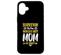 Surveyor by day worldÂs best mom by night Case for iPhone 16 Plus