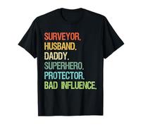 Surveyor Husband Daddy Superhero Protector DAD T-Shirt