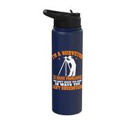 Surveyor Land Surveying Geodesists Valuer I Solve Problems Stainless Steel Insulated Water Bottle