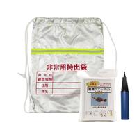 Survival Bag, Reflective Portable Drawstring Backpack | Waterproof Fireproof Fabric, Writeable Panel, Preparedness for Home Car Camping