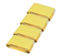 Survival Blanket 8 Pieces Emergency Blanket 210 x 160 cm, Thermal Survival Blanket, Emergency Blanket, Reusable Survival Blanket, Gold/Silver, for Camping, Hiking, First Aid