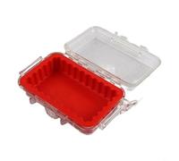 Survival Box Container,Plastic Shockproof Box Outdoor Equipment Storage Box Waterproof Dustproof Container For Hiking Camping Fishing(Red)