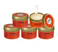 Survival Candle - Set Five Unscented, Power Outage Lights, Slow Burning Wax Cylinder, Twenty to Thirty Hour Duration, Long Wick Steady Flame | Drip Proof Container for Camping Storm Preparedness