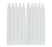 Survival Candles,10X Long Lasting Candles Natural Wax - Red/White Household Short Taper Candles Survival Supplies for Wedding Blessing Celebrations Home Emergencies