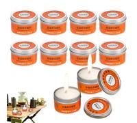 Survival Candles for Camping, Pack of 10, Windproof and Clean Burning, 26-30 Hours Burn Time, Suitable for Power Outages, Camping, Hiking, Travel and Backpacking