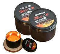 Survival Candles Long Burning Emergency Blackout,3 Wicks 36 Hours Emergency Candle,Emergency Survival Kit in Tin Box,Candle Lights for Emergency Winter Storm Hunting Camp Essentials (2pcs)