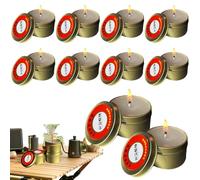 Survival Candles Long Burning Safe, Portable, 10 Pieces, Long-Life | Unscented Candles for Home for Hiking Picnic Power Outage Wild Survival Home Car