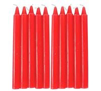 Survival Candles | Natural Long Burning Candles 10X | Red/White Household Short Taper Candles Survival Supplies for Wedding Blessing Celebrations Home Emergencies