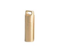 Survival Capsule Pill Holder Waterproof Brass Metal Medicine Bottle Holder Pill Container For Outdoor Travel Camping Running 1Pcs