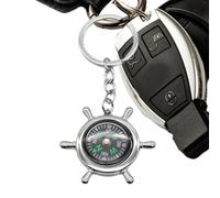 Survival Compass Keychain - Lightweight Backpack Gear, Compact Direction Finder | Keyring Attachment With Sturdy Outdoor Design, Reliable Navigation Accessory For Exploration, Trekking, Bushcraft