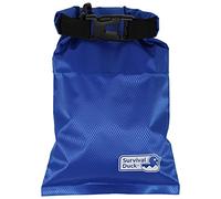 Survival Duck 1L Lightweight Dry Sack, Small Waterproof Dry Bag 1 Litre, Perfect for Keys, Cash Wallet (Blue)
