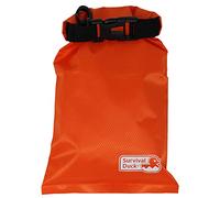 Survival Duck 1L Lightweight Dry Sack, Small Waterproof Dry Bag 1 Litre, Perfect for Keys, Cash Wallet (Orange)