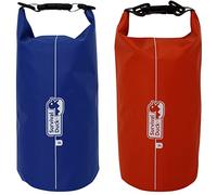 Survival Duck 2 Litre Waterproof Dry Bag - 2 Pack Blue & Orange | Small Ripstop Nylon Round Dry Bag | Great for Camping, Hiking, Paddleboarding, Kayaking