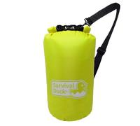 Survival Duck Lightweight Dry Bag | 2 Litre & 5 Litre Capacity | Ripstop Nylon Waterproof Bag | Great for Hiking, Camping, Kayaking, Paddle Boarding (Yellow, 10 Litre)