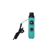 Survival Gear Whistle Combining For Compass Navigation, LED Illumination, Magnifying Glass, Signal Mirror, Thermometer and Internal Storage Space (Blue)
