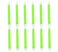 Survival Glow Sticks 12Pcs 6" Water, Rust & Temperature Resistant Glow Sticks with Hanging Hook 12 Hour+ for Camping, Bar, Concert, Party, Emergency, Light Green Survival