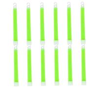 Survival Glow Sticks 12Pcs 6" Water, Rust & Temperature Resistant Glow Sticks with Hanging Hook 12 Hour+ for Camping, Bar, Concert, Party, Emergency, Light Green