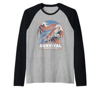 Survival Instincts Vulture Symbol Power Raglan Baseball Tee