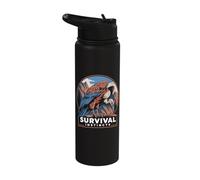 Survival Instincts Vulture Symbol Power Stainless Steel Insulated Water Bottle