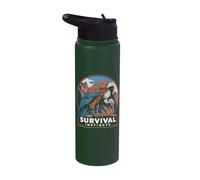 Survival Instincts Vulture Symbol Power Stainless Steel Insulated Water Bottle