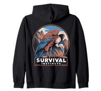 Survival Instincts Vulture Symbol Power Zip Hoodie