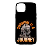 Survival Is A Journey s Grizzly Bear Motivational Case for iPhone 15 Plus