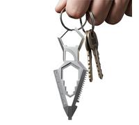 Survival Keychain,Bottle Opener Measuring Ruler Wheel Wrench | Compact Stainless Steel Screwdriver Keychain Tape Measure - For Camping Hiking Outdoor Activities Automobile Work