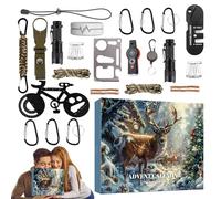 Survival Kit Advent Calendar - Newest Survival & Mechanics Advent Calendar | Surviival Tools Advnt Callendar For Preppers | 24 Days Adveent Calendaar Outdoor Suitable For Camping Gift