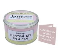 Survival Kit In A Can A Fun & Unique Novelty Gift Set with Card Perfect for Couples Parents Grandparents & Friends. Wedding Anniversary Celebration Keepsake