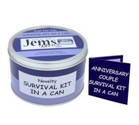 Survival Kit In A Can A Fun & Unique Novelty Gift Set with Card Perfect for Couples Parents Grandparents & Friends. Wedding Anniversary Celebration Keepsake