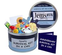 Survival Kit In A Can Anniversary Fun Novelty Gift for Him - Unique Anniversary Present for Husband, Boyfriend, Fiancé or Partner - Funny Keepsake Gift Box for Men - Romantic Gift Idea (Blue/Navy)