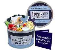 Survival Kit In A Can Engagement Fun Novelty Gift For Him. Humorous All In One Present & Card. Gifts For Men Boyfriend, Fiance, Friend, Partner Male. (Blue/Navy)