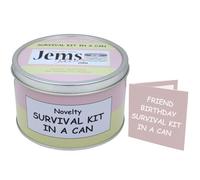 Survival Kit In A Can Friend Birthday Funny Novelty Gift for Best Friend - Unique Birthday Present for Him or Her - Quirky Keepsake Gift Box Packed with Fun (Pink/Cream)