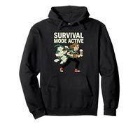 Survival Mode Active Adulting Humor Office Funny Worker Pullover Hoodie