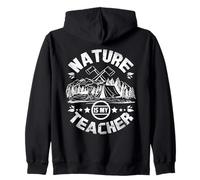 Survival Nature Is My Teacher Outdoor Bushcraft Adventure Zip Hoodie