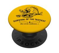 Survival of the Tastiest Sushi Lover Funny PopSockets Adhesive PopGrip