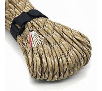Survival Paracord Rope PSKOOK 100 Feet Fire Starter Parachute Cord 7-Strand Nylon with Red Tinder Cord PE Fishing Line Cotton Thread for Outdoor Lanyards, Bracelets, Handle Wraps (Desert Camo)