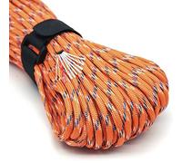 Survival Paracord Rope PSKOOK 100 Feet Fire Starter Parachute Cord 7-Strand Nylon with Red Tinder Cord PE Fishing Line Cotton Thread for Outdoor Lanyards, Bracelets, Handle Wraps (Orange Camo)